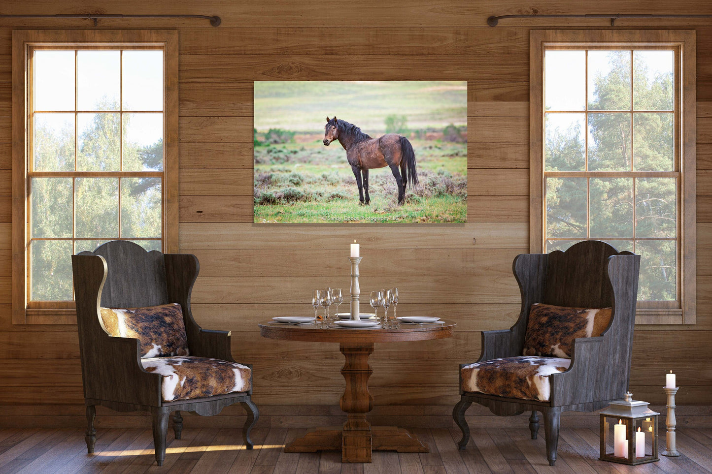 Wild Stallion, Wild Horse Wall Art, Wild Mustang, Wyoming Wildlife Canvas Wall Art Prints, Decor for Home ,Living Room, Bedroom, Office