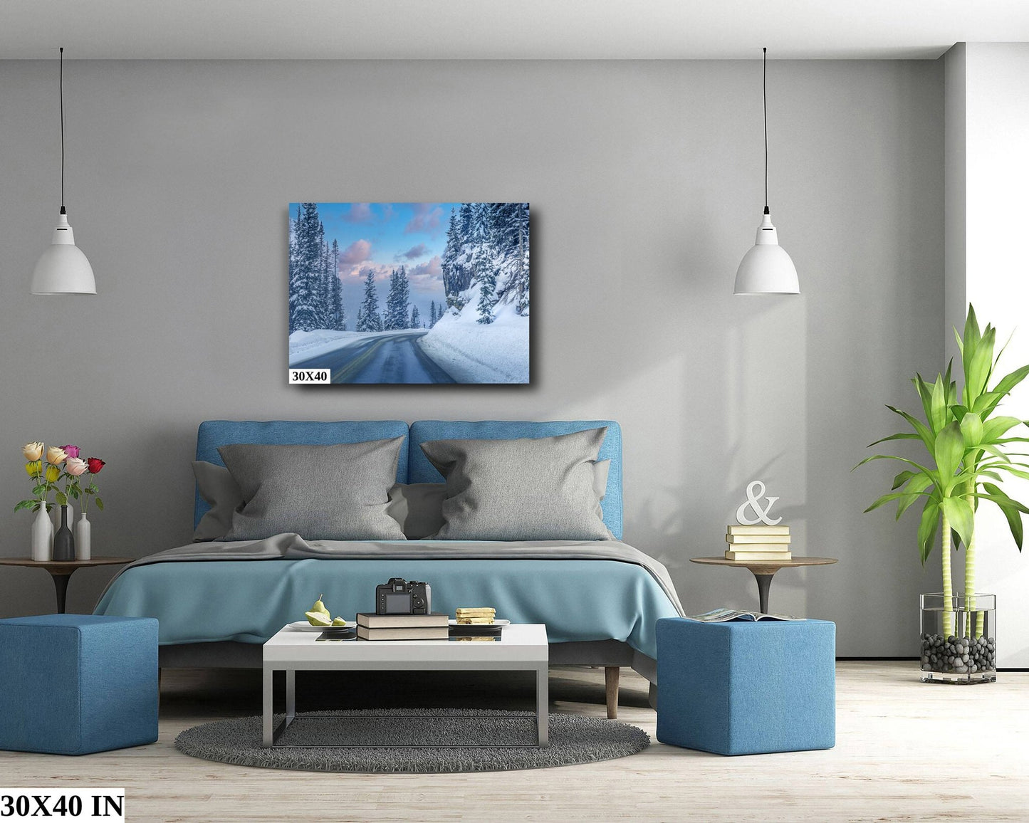 Million Dollar Highway Winter Landscape Print, Snowy Winter Photo Canvas, Beautiful Dreamy Trees, Colorado Rocky Mountain Scenery - SandyDobbsFineArtPhotography