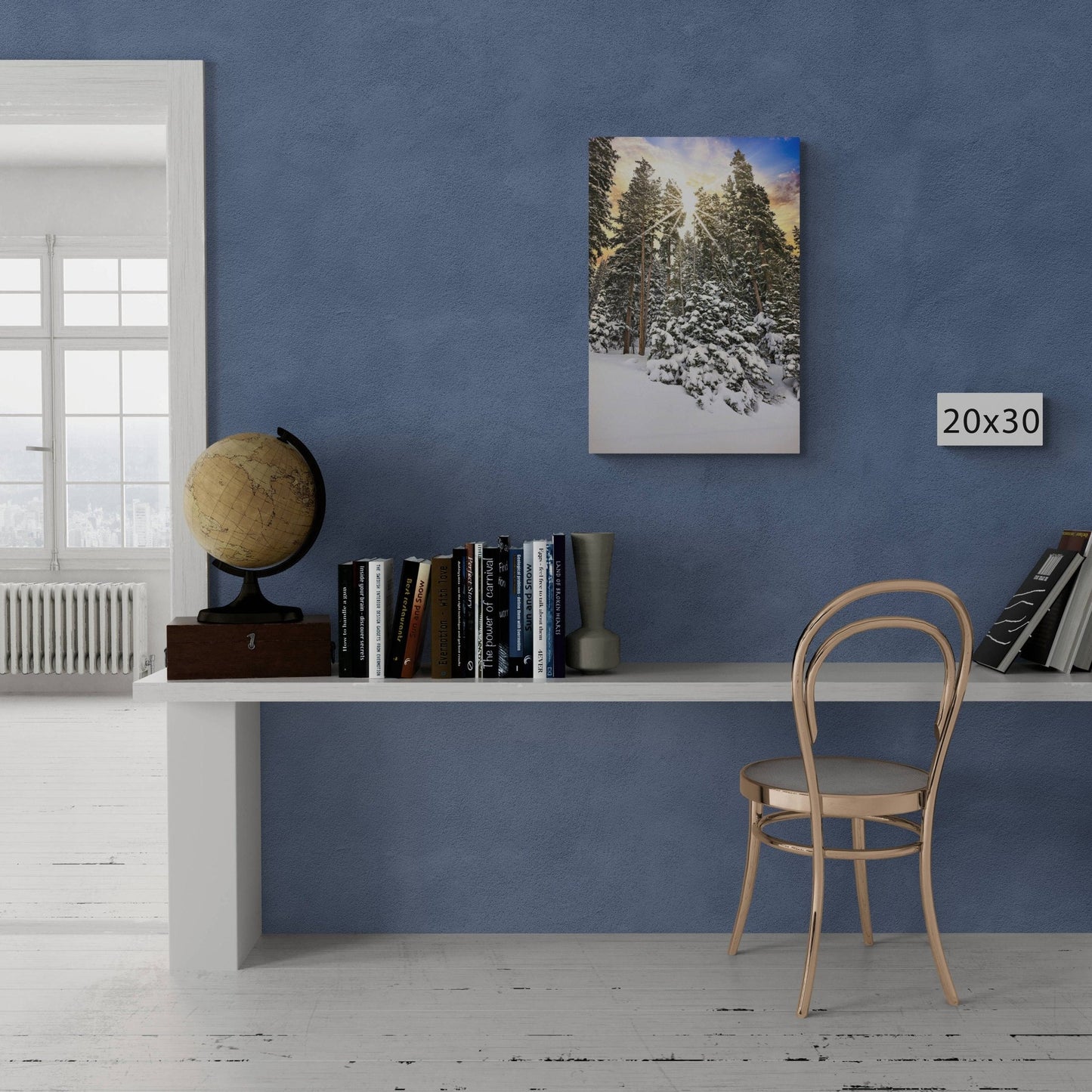 Snowy Sunset Photo, Snowy Winter Landscape Canvas, Dreamy Winter Trees, Colorado Winter Print, Rocky Mountain Scenery, Winter Storm Art - SandyDobbsFineArtPhotography