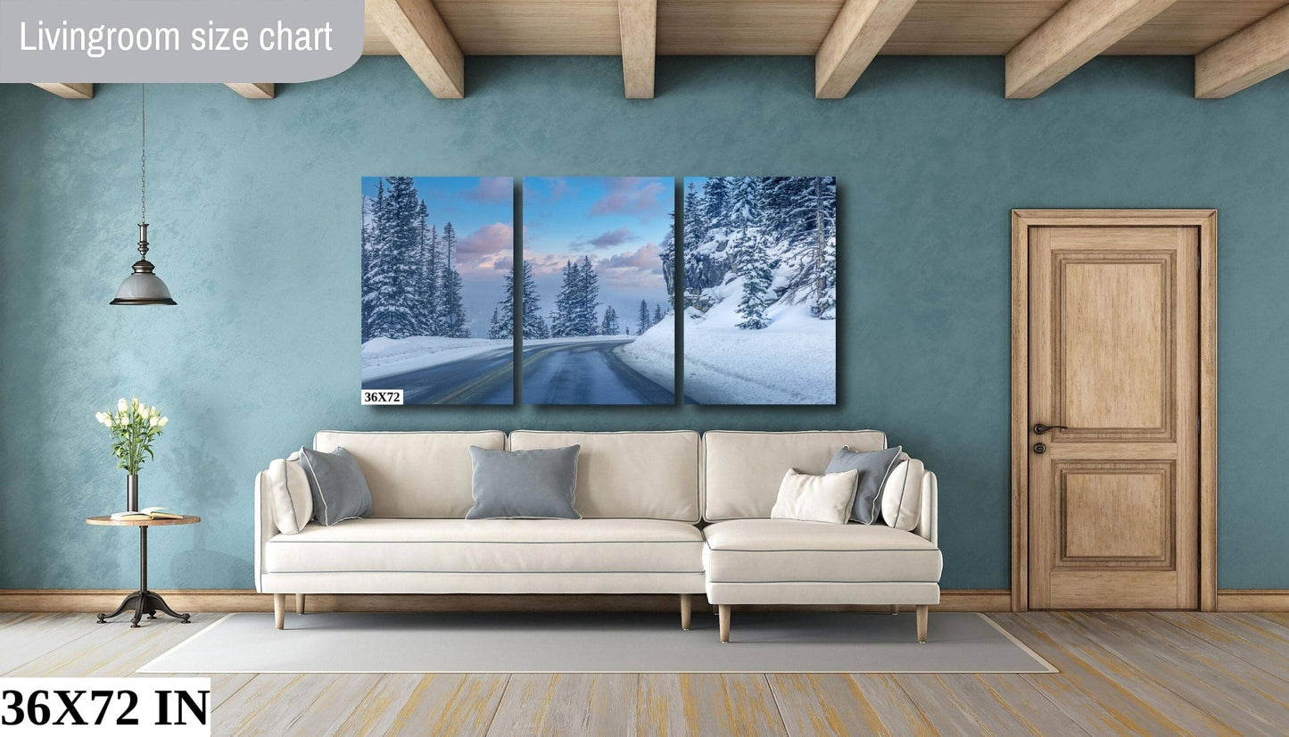 Million Dollar Highway Winter Landscape Print, Snowy Winter Photo Canvas, Beautiful Dreamy Trees, Colorado Rocky Mountain Scenery - SandyDobbsFineArtPhotography