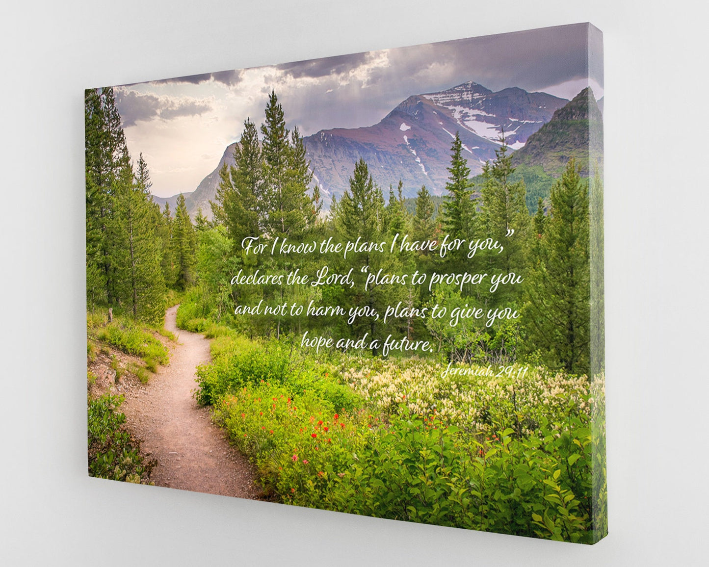John 16:33 Scripture Canvas, Mt Rainier Mountain Scene Bible Verse, Christian Inspirational Wall Art, Do Not Be Afraid, The Lord is With You