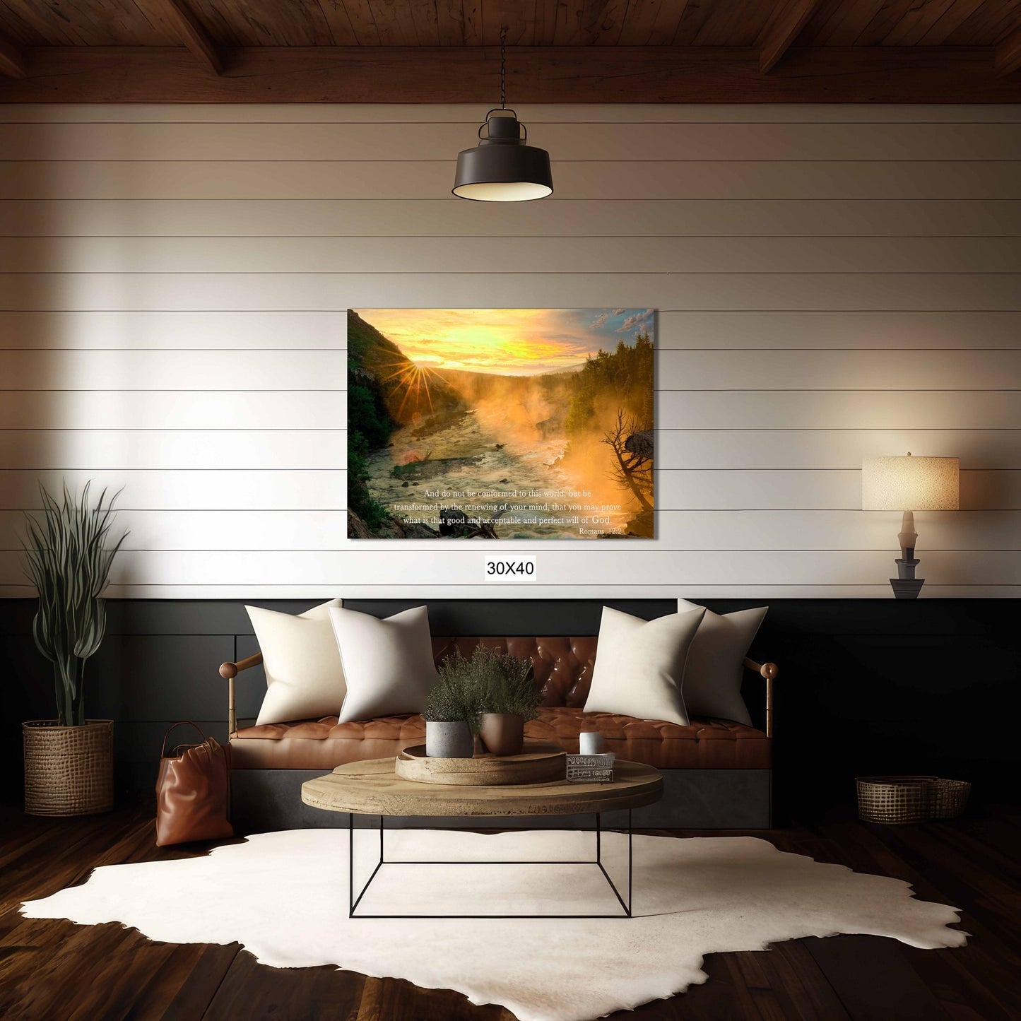 Romans 12 2 Scripture Print, Christian Inspirational Wall Art, Faith Home Decor, Photo Canvas, Montana Landscape Photography, Bible Verse - SandyDobbsFineArtPhotography