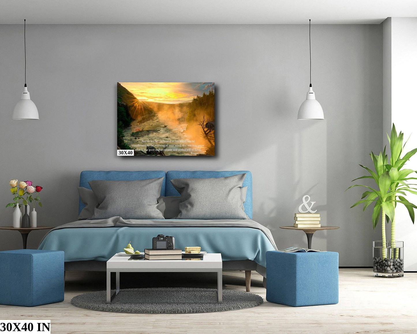 Romans 12 2 Scripture Print, Christian Inspirational Wall Art, Faith Home Decor, Photo Canvas, Montana Landscape Photography, Bible Verse - SandyDobbsFineArtPhotography
