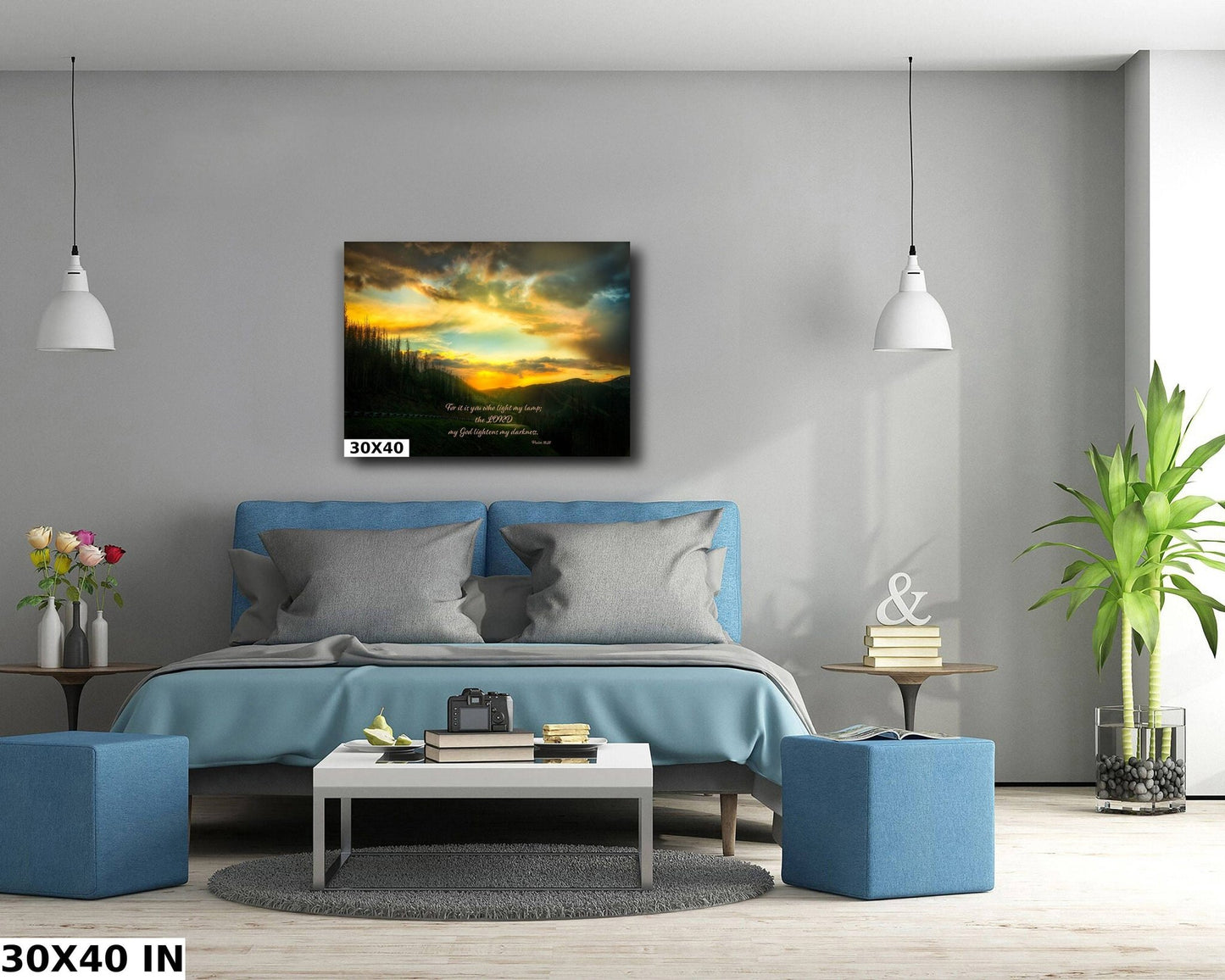 Psalm 18:28 Christian Inspirational Wall Art, Monarch Pass Scripture Canvas, God Lightens My Darkness, Colorado Sunset Photography, Custom - SandyDobbsFineArtPhotography