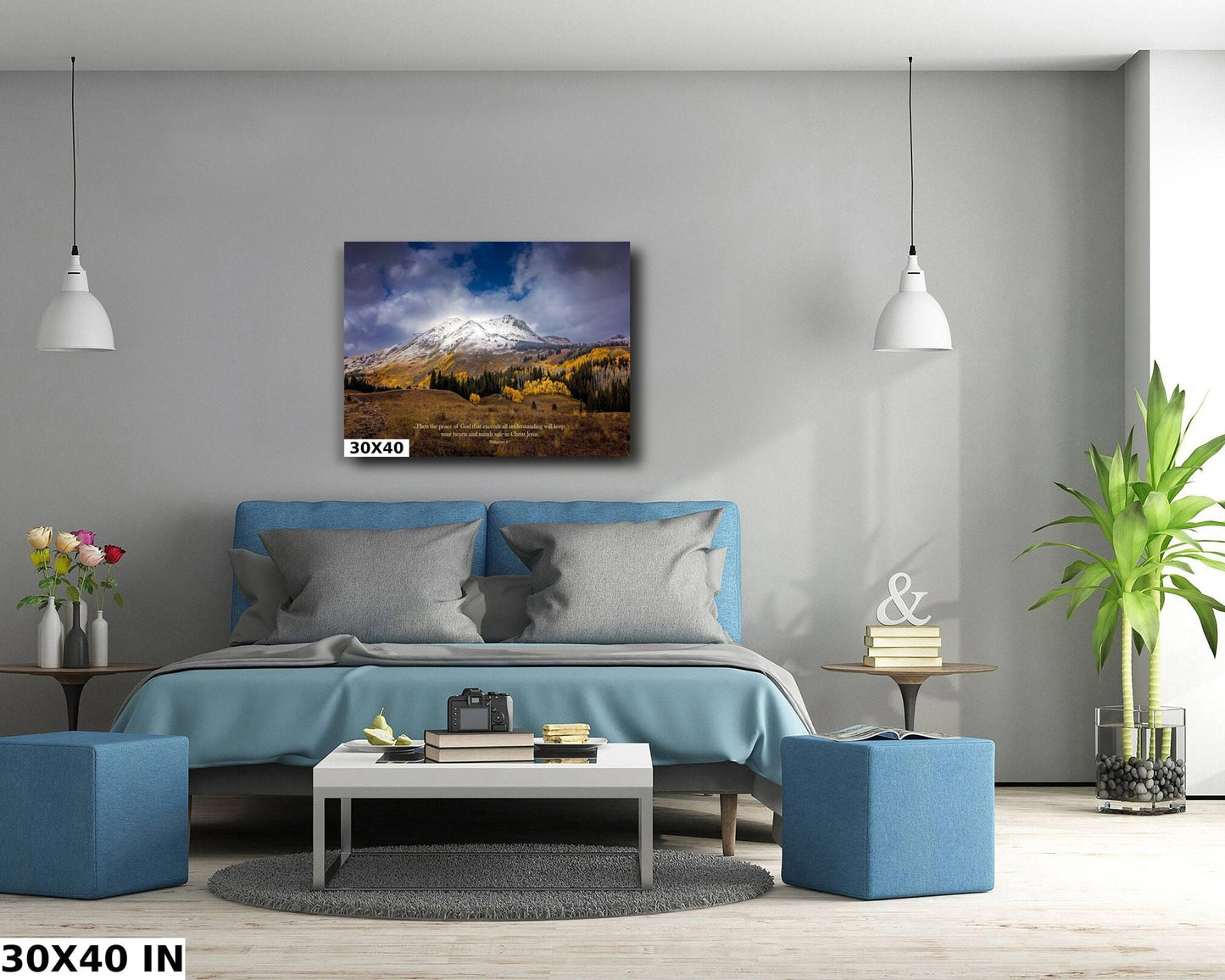 Philippians 4:7 Christian Inspirational Wall Art, Colorado Autumn Landscape, Scripture Canvas, Original, Peace of God, Customization - SandyDobbsFineArtPhotography