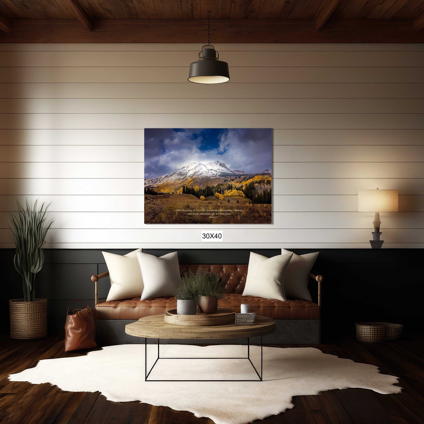 Philippians 4:7 Christian Inspirational Wall Art, Colorado Autumn Landscape, Scripture Canvas, Original, Peace of God, Customization - SandyDobbsFineArtPhotography