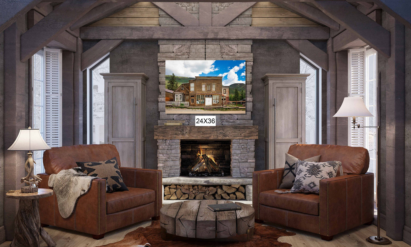 Old West Ghost Town Photography Decor, Historic St Elmo Colorado Photo, Rustic Style, Cowboy Western Wall Art, Wrapped Canvas Print