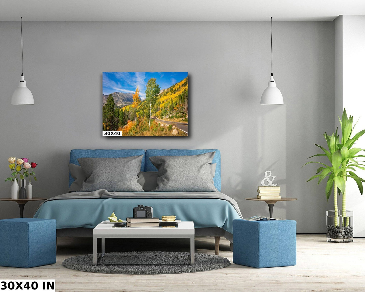 Bear Lake Road Rocky Mountain National Park Fall Aspens, Autumn Photo, Colorado Landscape Canvas Wall Art, Forest Scene Decor for Home - SandyDobbsFineArtPhotography