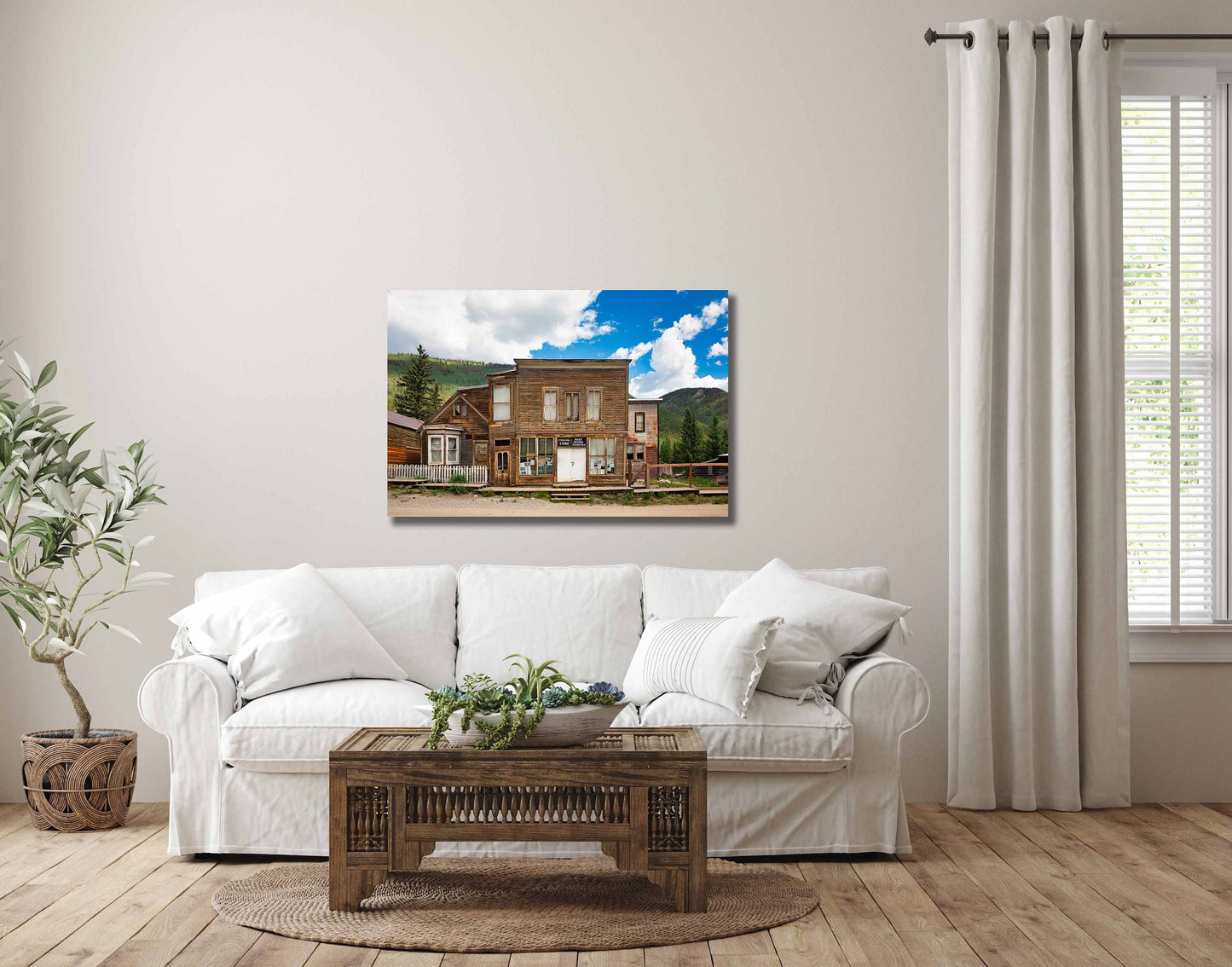 Old West Ghost Town Photography Decor, Historic St Elmo Colorado Photo, Rustic Style, Cowboy Western Wall Art, Wrapped Canvas Print