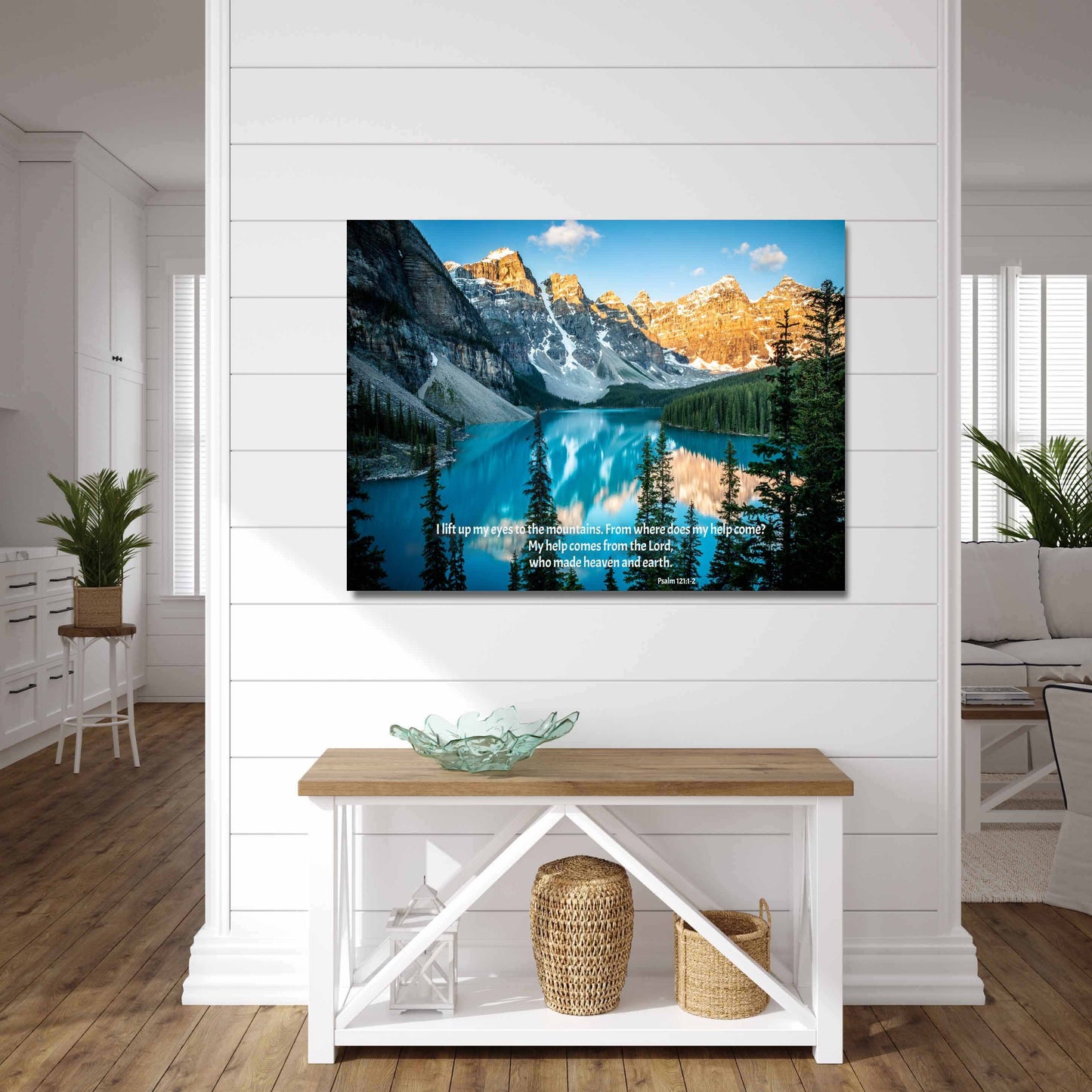 Jeremiah 29:11 Christian Inspirational Wall Art, Scripture Canvas, Moraine Lake Sunrise Photo, I Know the Plans I Have for You, Banff Canada