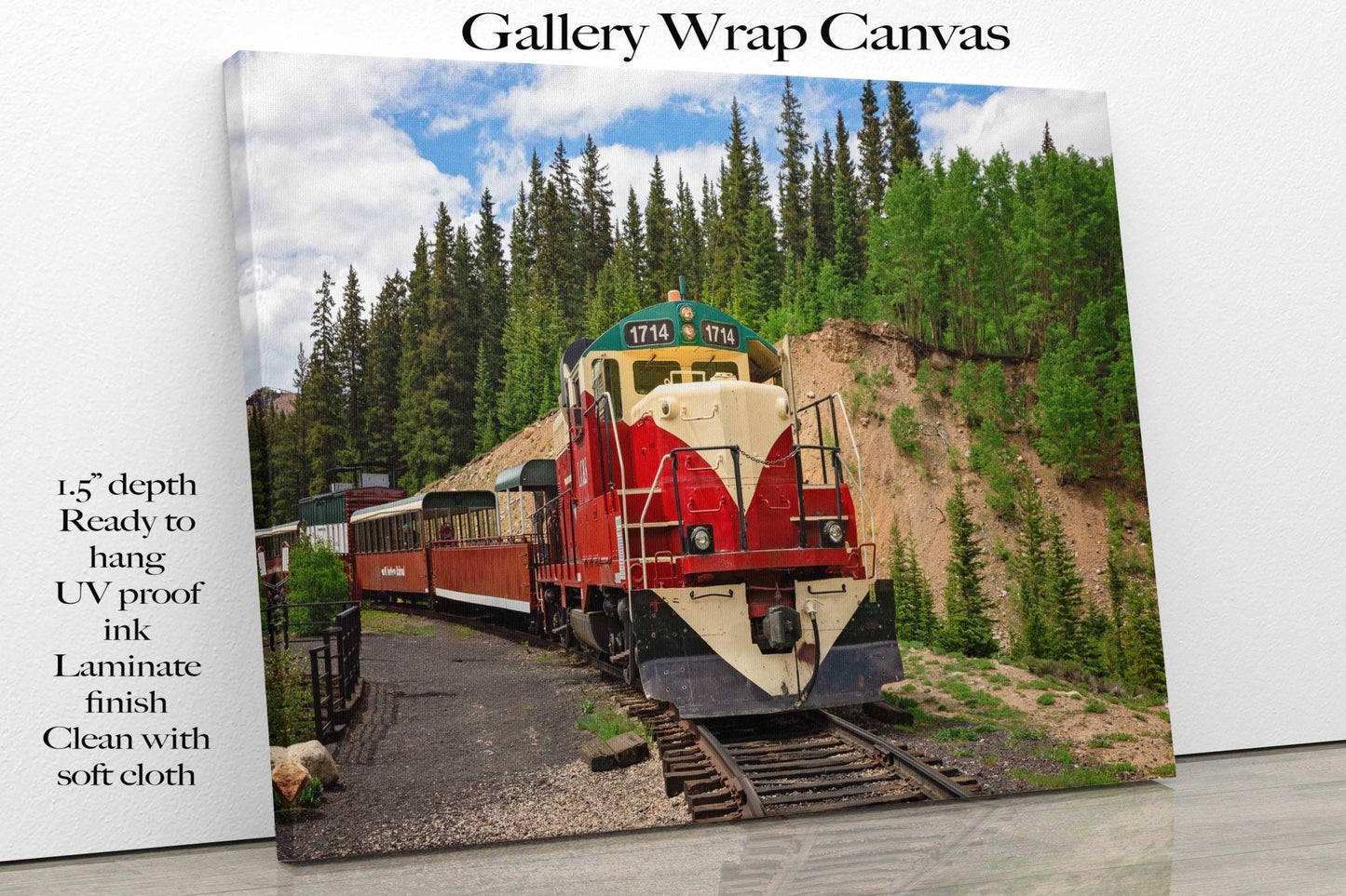 Colorado Old Train Print, Leadville Diesel Engine Locomotive, High line Mountain Scene, Vintage Train Engine Photo, Standard Gauge Railroad - SandyDobbsFineArtPhotography