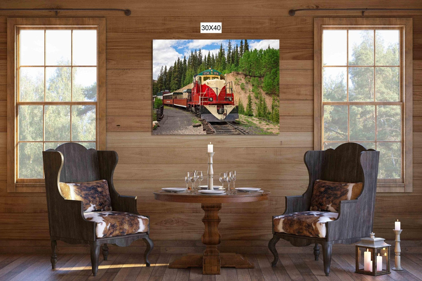 Colorado Old Train Print, Leadville Diesel Engine Locomotive, High line Mountain Scene, Vintage Train Engine Photo, Standard Gauge Railroad - SandyDobbsFineArtPhotography