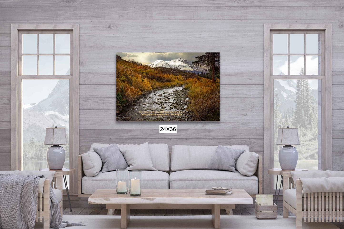 Psalm 37:4 Christian Inspirational Wall Art Print, Colorado Autumn Landscape, Scripture Canvas, The Lord is My Strength, Original Photo - SandyDobbsFineArtPhotography