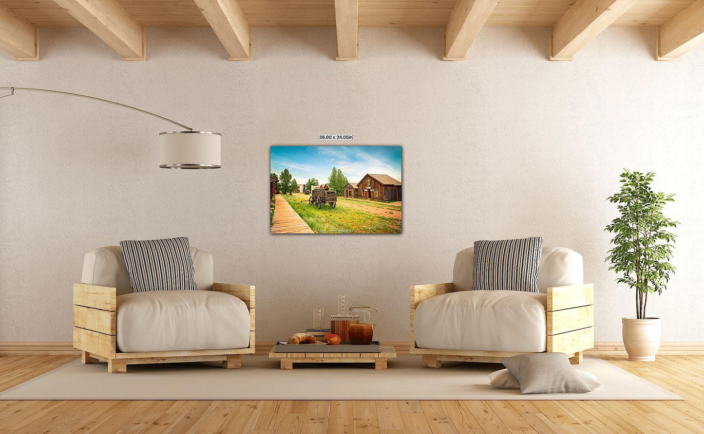 Old West Ghost Town Art - Colorado Cowboy Canvas Print | Rustic Western Wall Decor - SandyDobbsFineArtPhotography