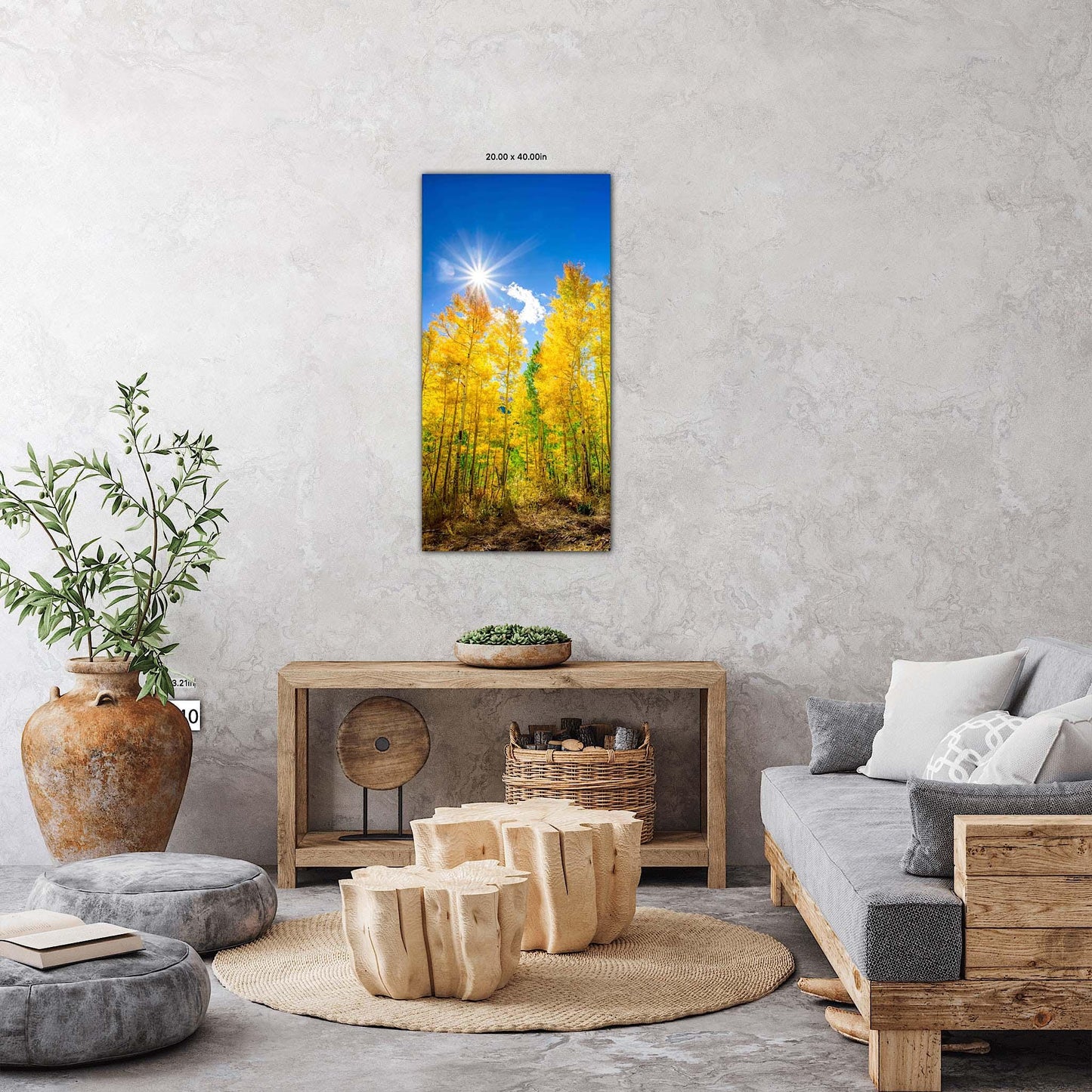 Vertical Canvas Print of Colorado Golden Aspens, Autumn Aspens Nature Photo, Rocky Mountain Landscape, Large Wall Art, Colorado Photography - SandyDobbsFineArtPhotography