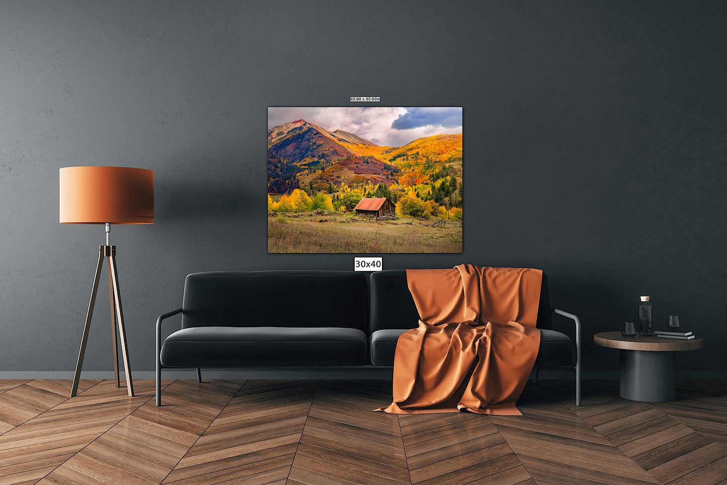 Old Barn and Aspen Trees Colorado Autumn Forest Print, Fall Colors Photo Canvas, Telluride Landscape, San Juan Rocky Mountains Photography