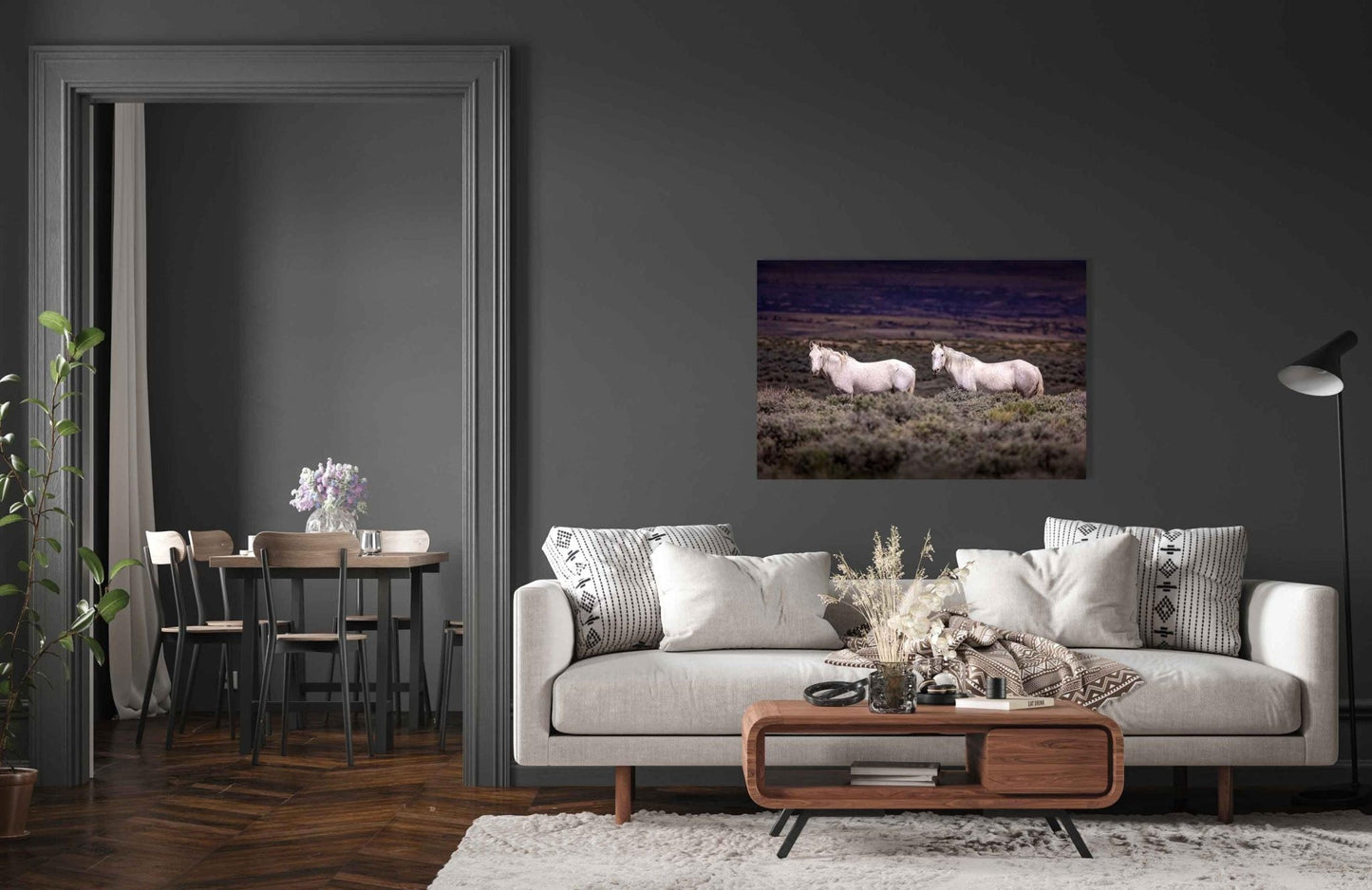 Colorado Wild Horses Wall Art Print, Wild Mustang Photo, Wildlife Canvas, Rocky Mountain Wilderness, Cowboy Old West Decor, Home or Office - SandyDobbsFineArtPhotography
