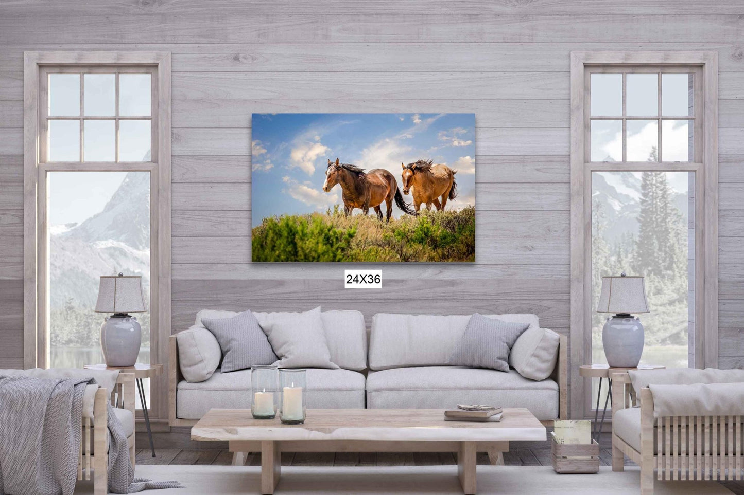 Wild Mustangs Photo, Wild Horses in Colorado Wall Art Print, Wildlife Canvas, Cowboy Old West Decor for Home or Office - SandyDobbsFineArtPhotography