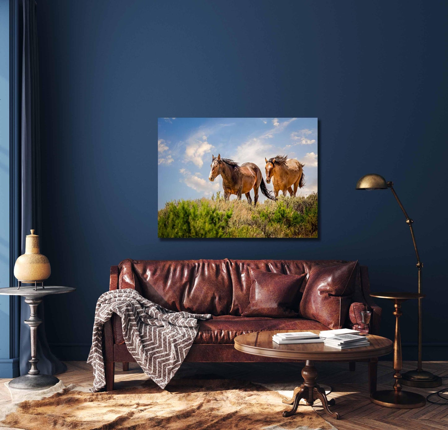 Wild Mustangs Photo, Wild Horses in Colorado Wall Art Print, Wildlife Canvas, Cowboy Old West Decor for Home or Office - SandyDobbsFineArtPhotography
