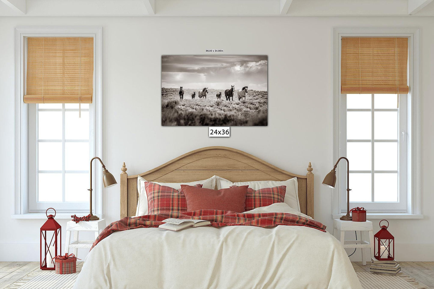 Sepia Colorado Wild Horses Running Wall Art Print, Mustang Photo Canvas, Horse Lover Gift, Cowboy Old West Decor for Home or Office - SandyDobbsFineArtPhotography