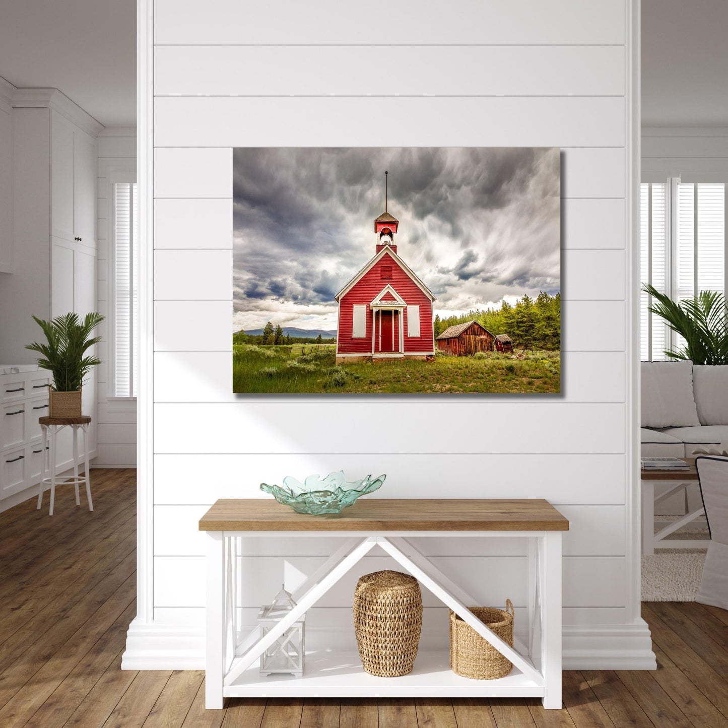 Old Country Church Print - Rustic Schoolhouse Decor | Western Art Wall Pictures - SandyDobbsFineArtPhotography