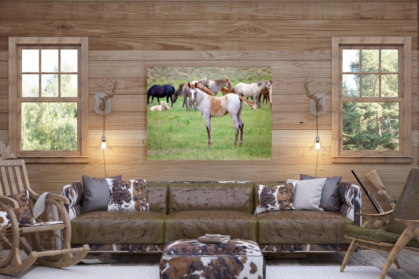 Wild Mustang Colt Photo Canvas, Wyoming Unique Baby Horse Wall Art Print, Rocky Mountain Large Wildlife Canvas, Cowboy Old West Home Decor - SandyDobbsFineArtPhotography