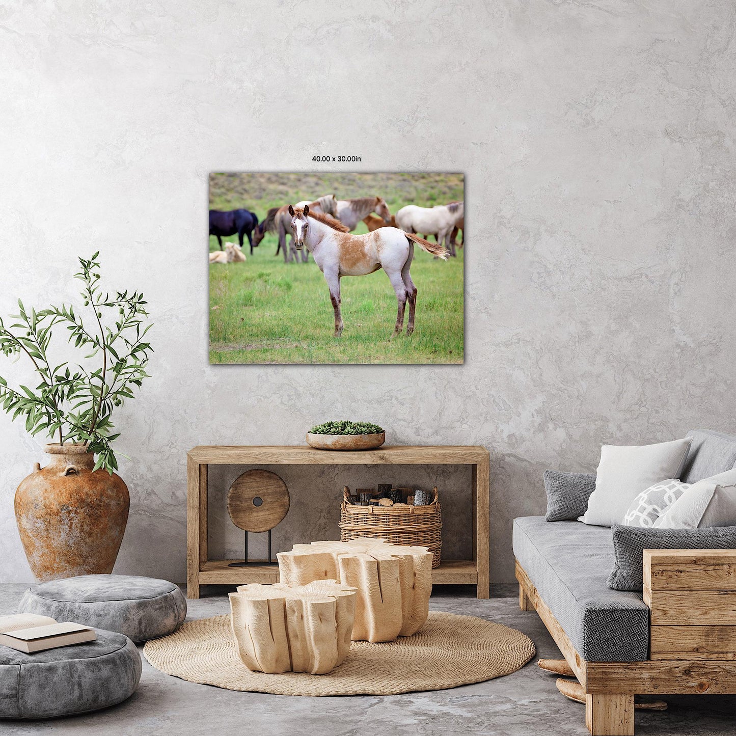 Wild Mustang Colt Photo Canvas, Wyoming Unique Baby Horse Wall Art Print, Rocky Mountain Large Wildlife Canvas, Cowboy Old West Home Decor - SandyDobbsFineArtPhotography