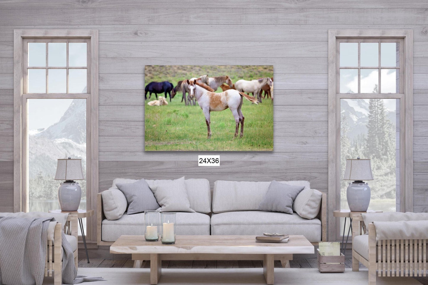Wild Mustang Colt Photo Canvas, Wyoming Unique Baby Horse Wall Art Print, Rocky Mountain Large Wildlife Canvas, Cowboy Old West Home Decor - SandyDobbsFineArtPhotography