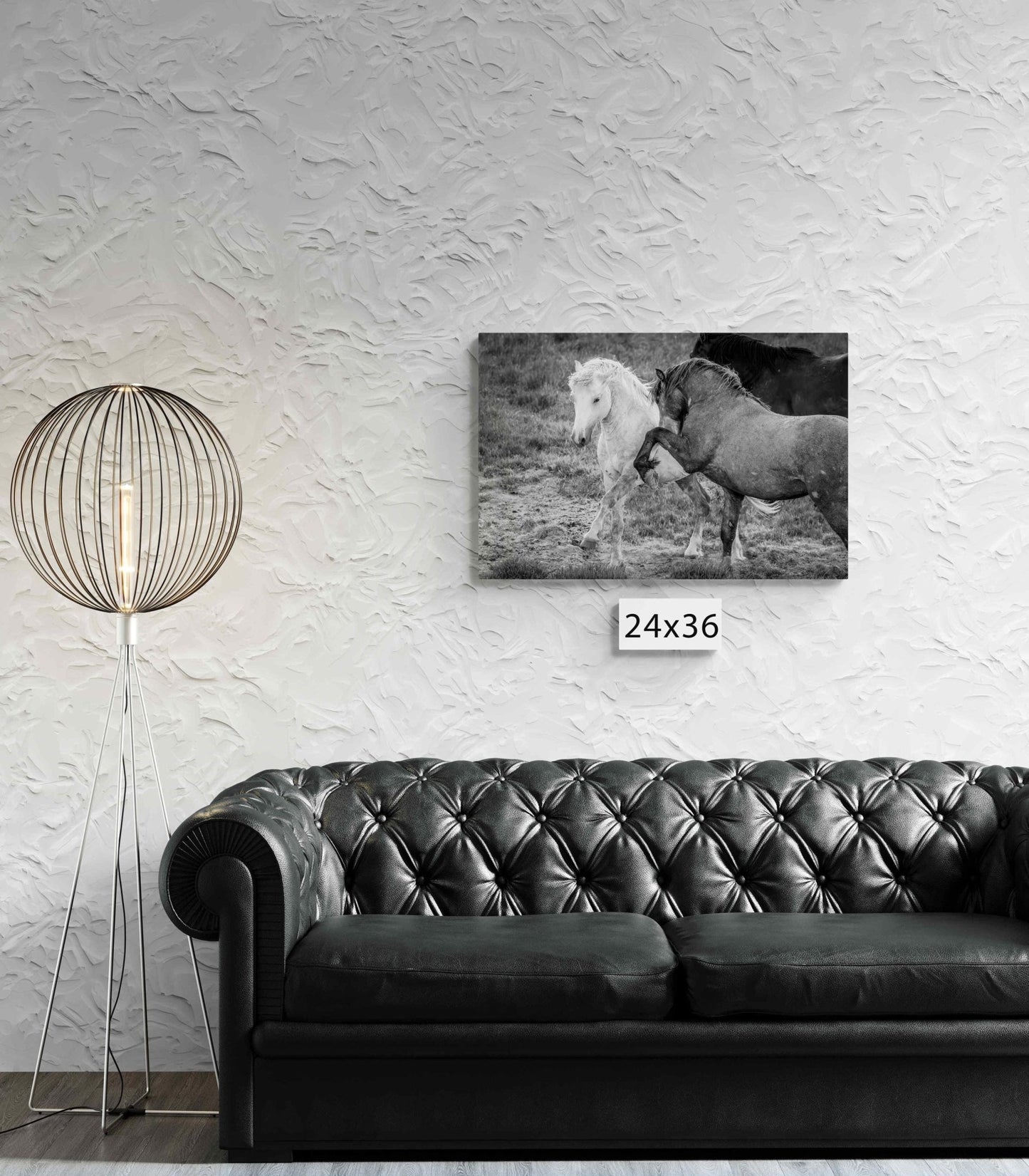 Wild Horses Running Black and White Photo, Adobe Town Wyoming Mustang Stallions Wall Art Print, Rocky Mountain Canvas, Cowboy Old West Decor - SandyDobbsFineArtPhotography