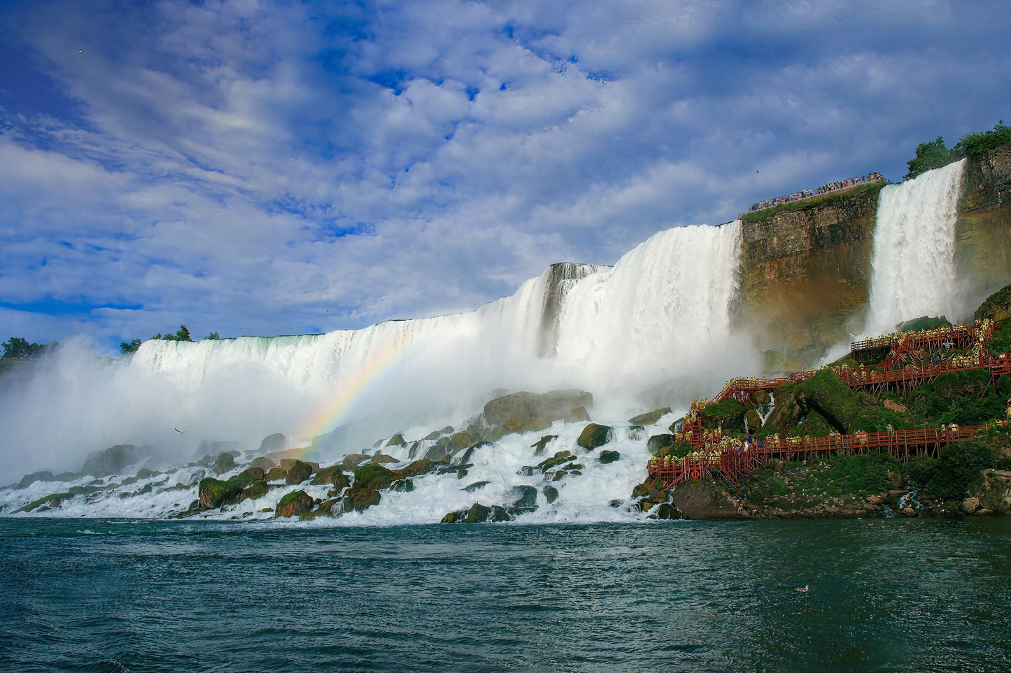 Canvas Wall Art Prints - Niagara Falls With Rainbow and Hurricane Print -Wall Decoration Ideal for Living Room, Bedroom, Office and Kitchen
