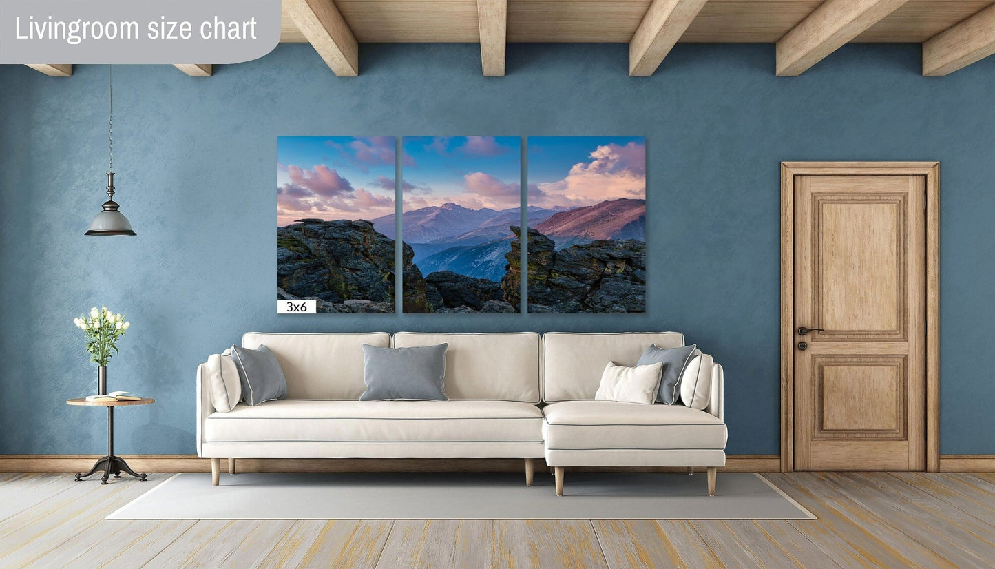 Canvas Wall Art Prints - Rock Cut Sunrise,Rocky Mountain National Park - Wall Decor Ideal for Home, Living Room, Bedroom, Office and Kitchen - SandyDobbsFineArtPhotography