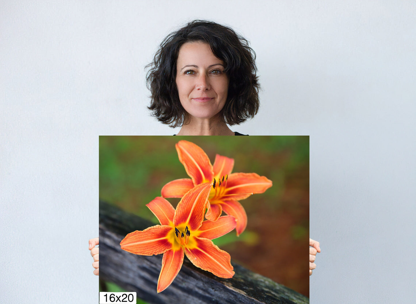 Orange Day Lily Floral Print, Flower Art Photography, Canvas Prints, Nature Wall Decor for Home, Living Room, Bedroom , Kitchen or Office
