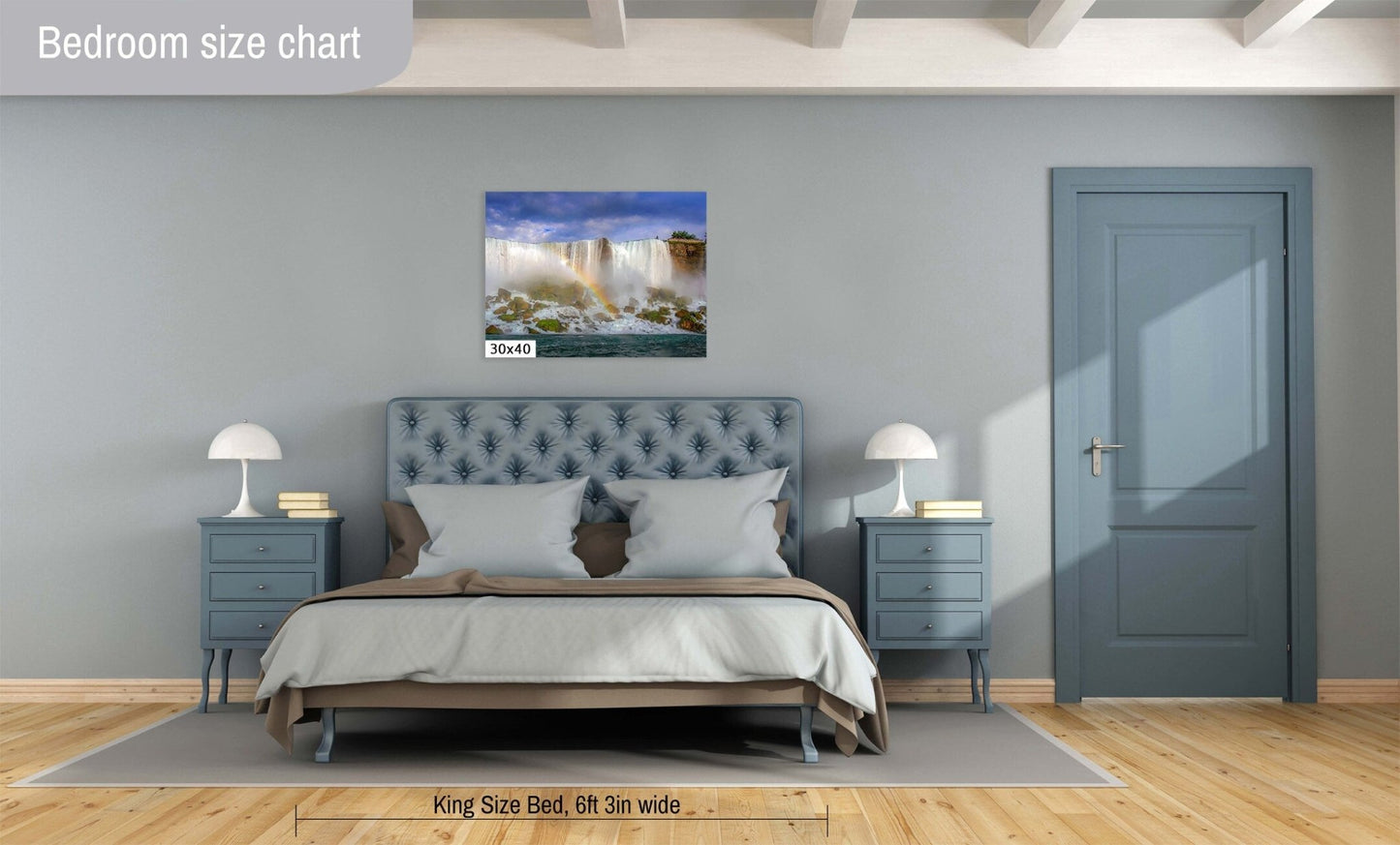 Nature Photo Sale, Niagara Falls Base With Rainbow Print, Canvas Wall Art Prints, Wall Decor Ideal for Home - SandyDobbsFineArtPhotography