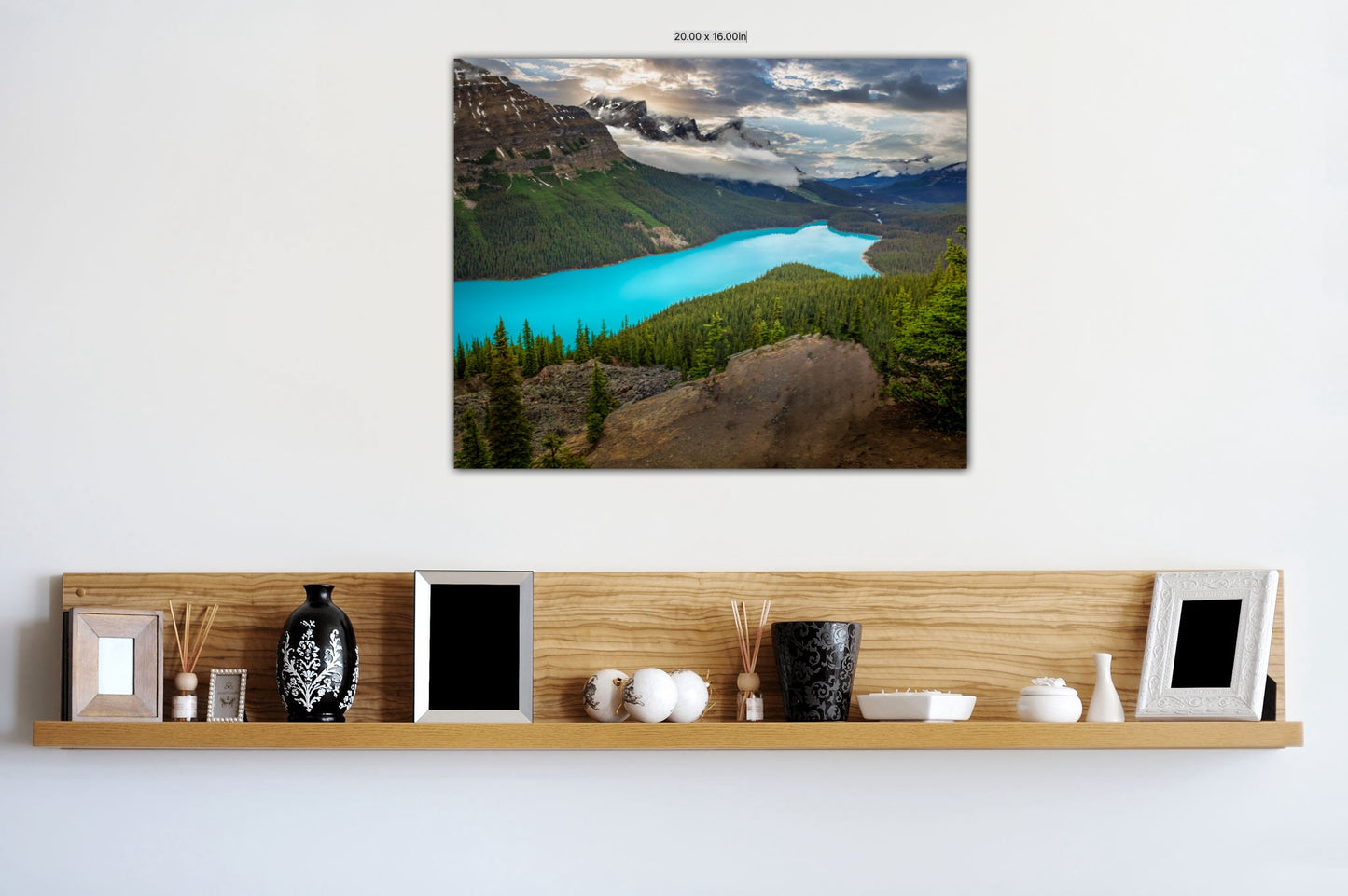 Peyto Lake Canadian Rockies Canvas Print, Banff, Canvas Wall Art, Mountain Decor for Home, Living Room, Bedroom,Office and Kitchen - SandyDobbsFineArtPhotography