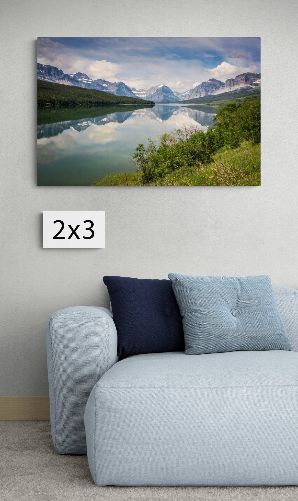 Montana Mountain Landscape, St.Mary's Lake Glacier National Park, Canvas Wall Art Prints, Wall Decor for Living Room, Bedroom or Office - SandyDobbsFineArtPhotography