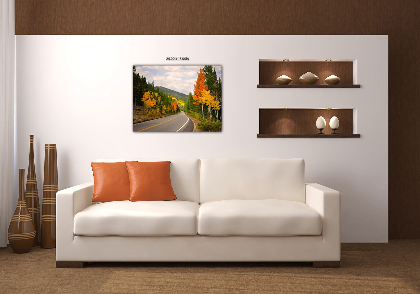 Rocky Mountain National Park Fall Aspens,Mountain Highway in Autumn,Colorado Landscape Canvas Wall Art,Decor for Living Room,Bedroom,Home - SandyDobbsFineArtPhotography
