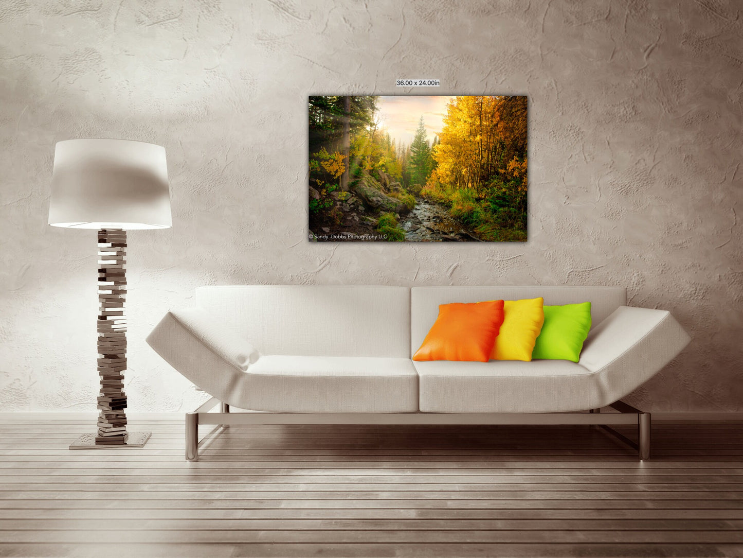 Rocky Mountain National Park Fall Aspens, Mountain Path in Autumn, Colorado Autumn Landscape Canvas Wall Art, Forest Scene Decor for Home - SandyDobbsFineArtPhotography