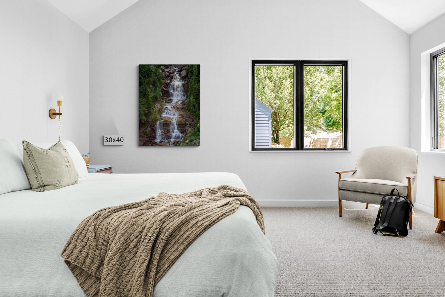 Mountain Waterfall Photo, Silverton Colorado Alpine Loop, Ouray Landscape, Canvas Wall Art Print, Decor for Home, Living Room,Bedroom Office - SandyDobbsFineArtPhotography