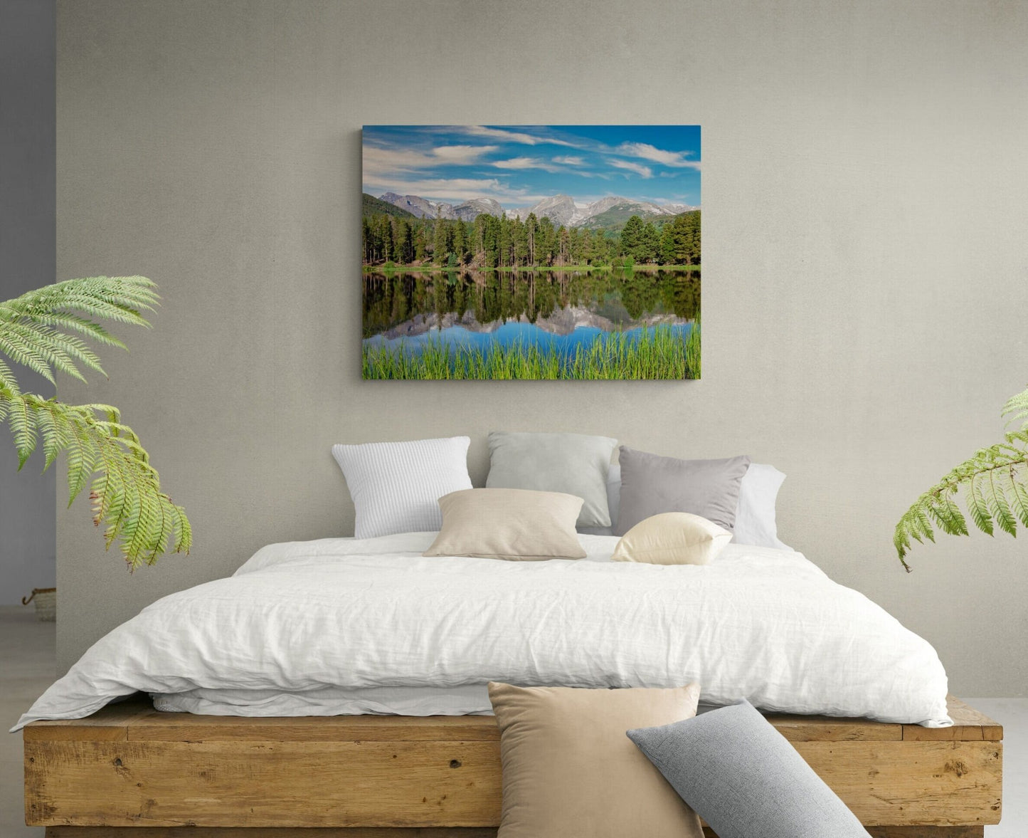 Rocky Mountain National Park Bear Lake, Mountain Reflection,Colorado Landscape Canvas Wall Art,Decor for Home and Living Room - SandyDobbsFineArtPhotography