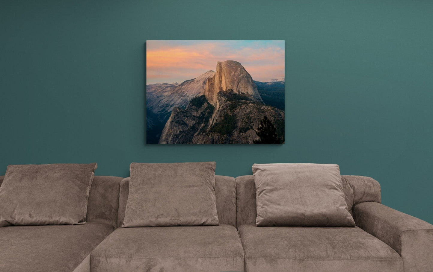 Yosemite National Park, Half Dome Sunset, California Mountain Landscape Print, Wall Decor for Home,Living Room, Bedroom, and Office - SandyDobbsFineArtPhotography