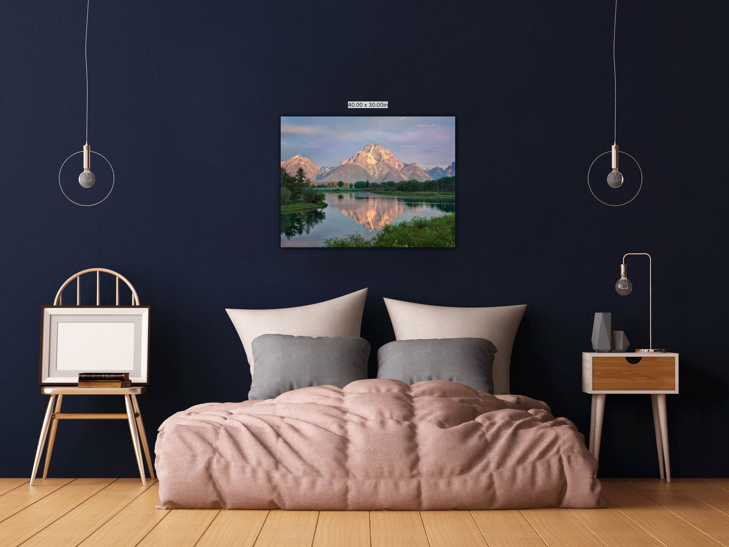 Grand Teton National Park Print, Oxbow Bend Sunrise Mountain Landscape, Wyoming Canvas Wall Art Prints, Decor for Home, Living Room, Office - SandyDobbsFineArtPhotography