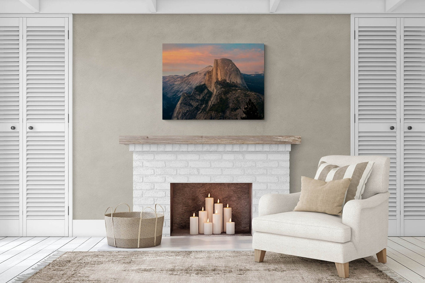 Yosemite National Park, Half Dome Sunset, California Mountain Landscape Print, Wall Decor for Home,Living Room, Bedroom, and Office - SandyDobbsFineArtPhotography