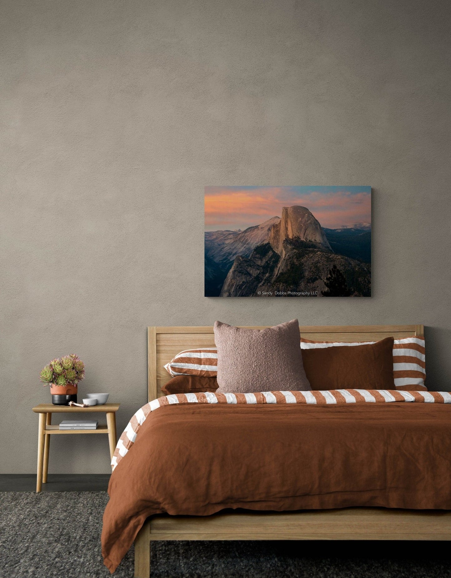 Yosemite National Park, Half Dome Sunset, California Mountain Landscape Print, Wall Decor for Home,Living Room, Bedroom, and Office - SandyDobbsFineArtPhotography