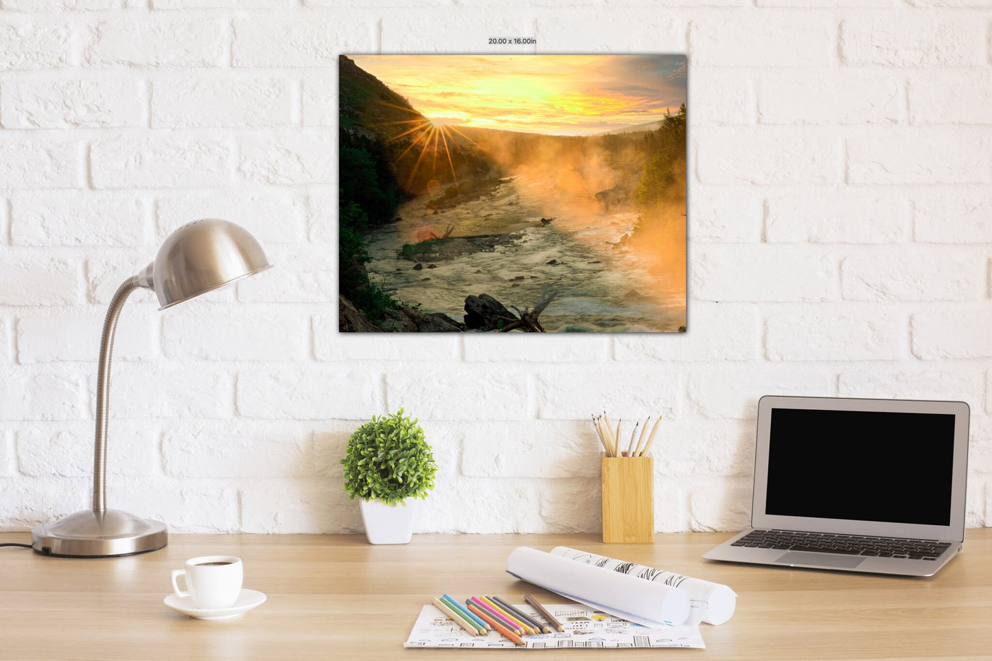 Glacier National Park Montana Landscape, Swiftcurrent Lake Sunrise, Canvas Wall Art Prints, Wall Decor for Home - SandyDobbsFineArtPhotography