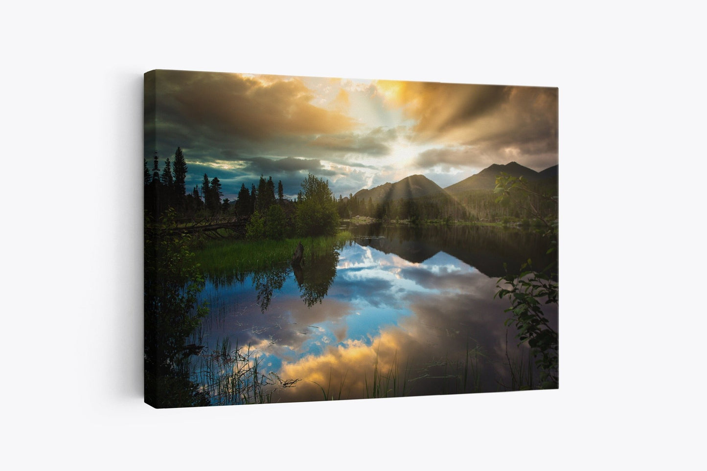 Sprague Lake Sunrise, Rocky Mountain National Park Colorado Landscape Print, Canvas Wall Art Prints, Wall Decor for Home and Office - SandyDobbsFineArtPhotography
