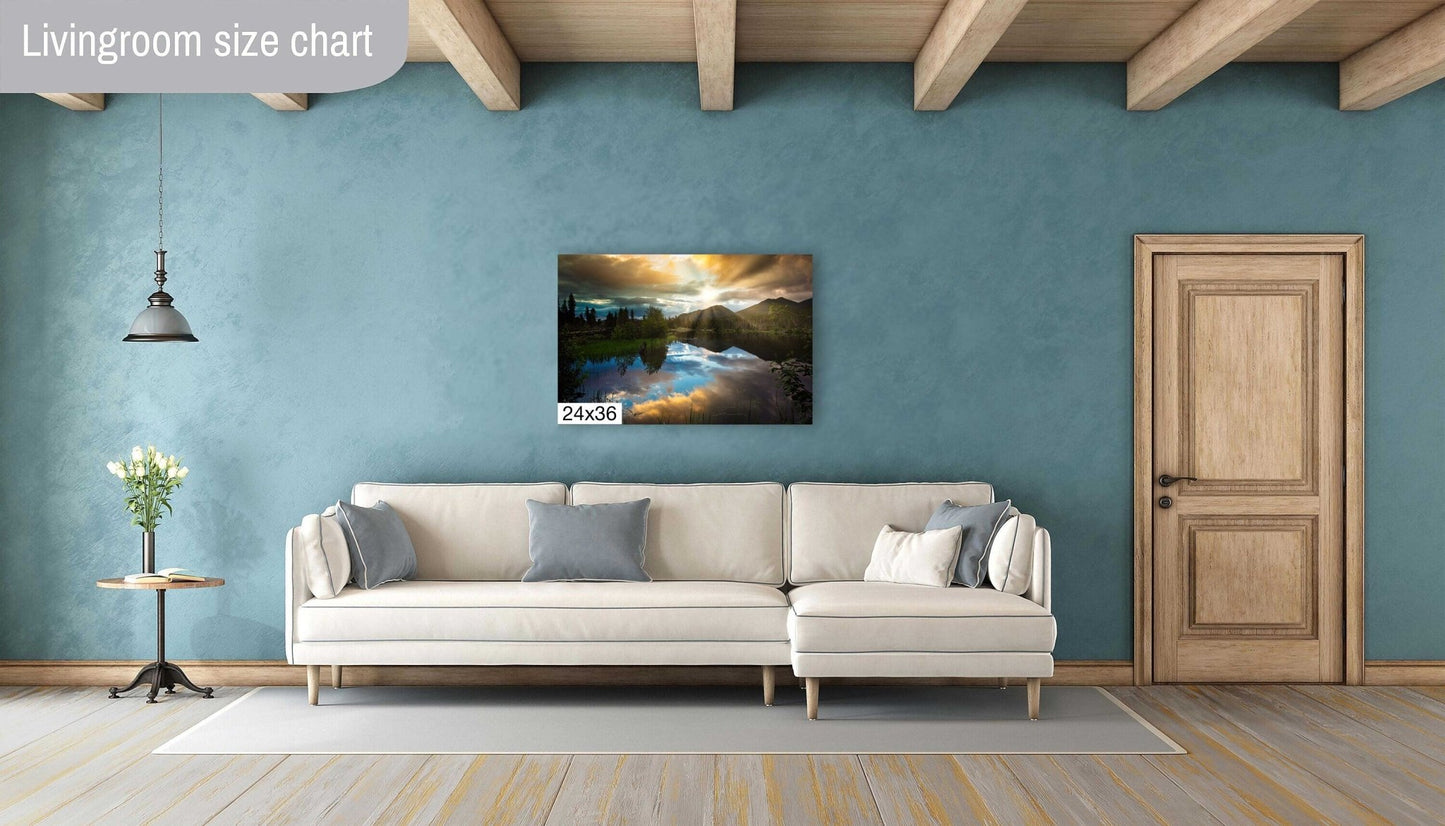 Sprague Lake Sunrise, Rocky Mountain National Park Colorado Landscape Print, Canvas Wall Art Prints, Wall Decor for Home and Office - SandyDobbsFineArtPhotography