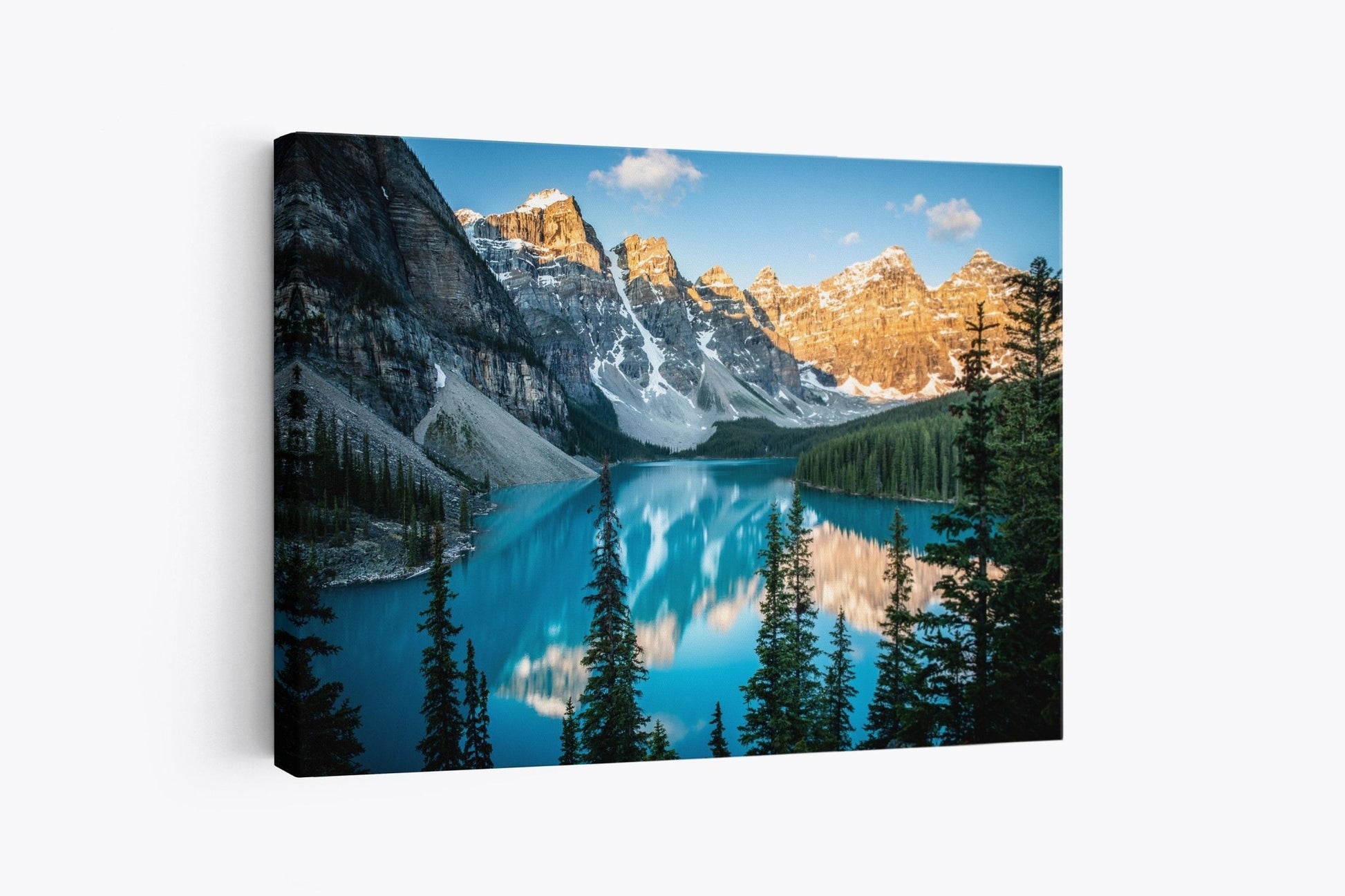 Photography Landscape Canvas Wall Art Print, Moraine Lake Sunrise, Banff National Park Canada, Made in USA, Fine Art Decor Home or Office - SandyDobbsFineArtPhotography