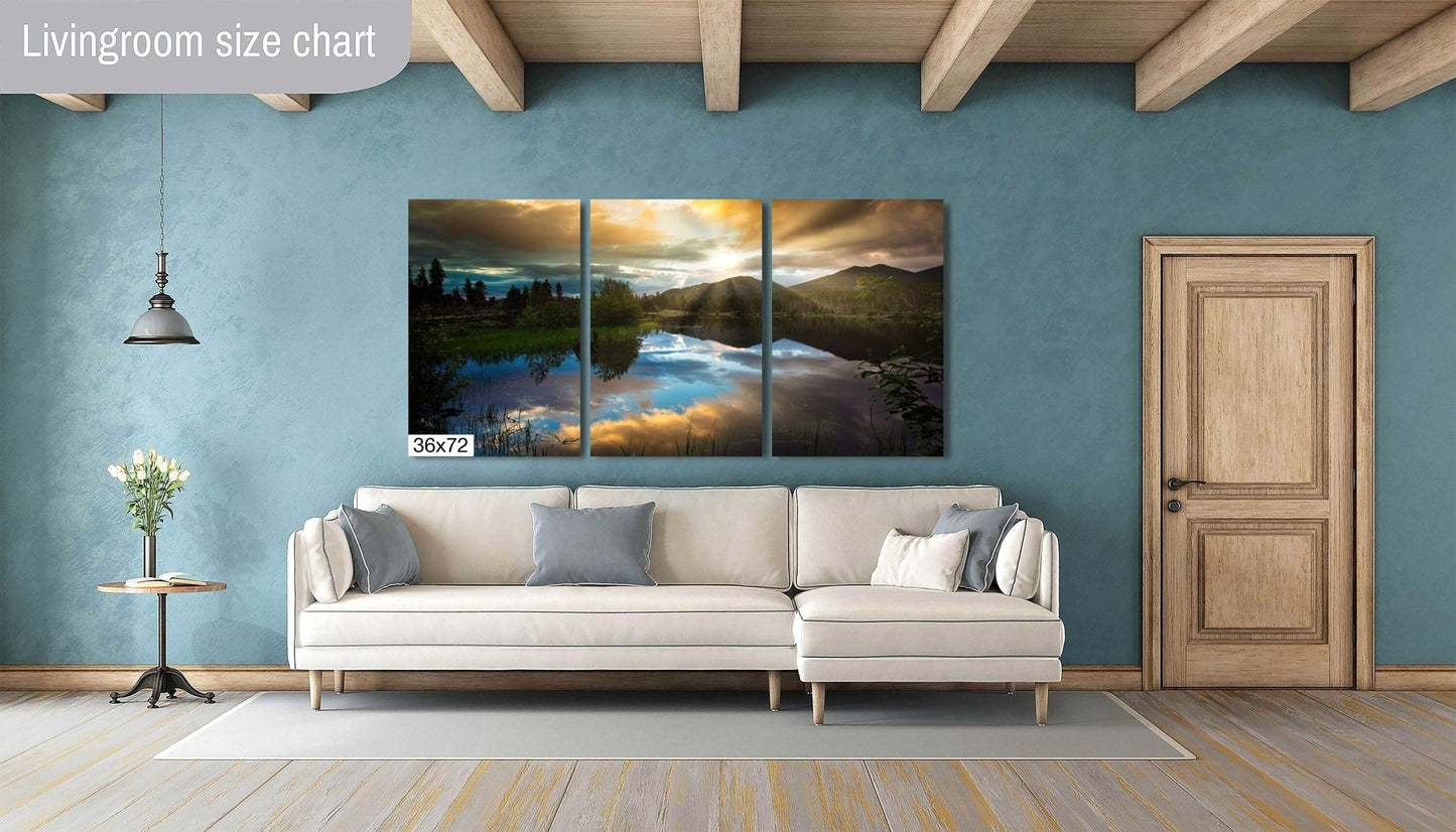Sprague Lake Sunrise, Rocky Mountain National Park Colorado Landscape Print, Canvas Wall Art Prints, Wall Decor for Home and Office - SandyDobbsFineArtPhotography