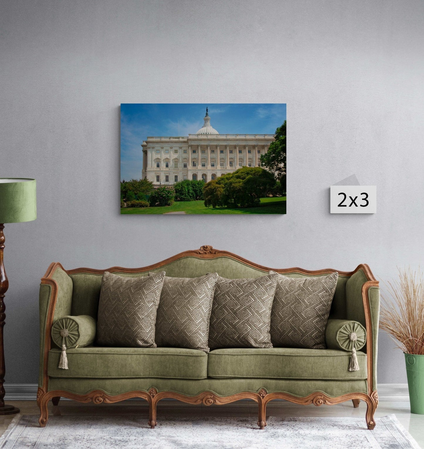 Capitol Building Washington DC, Photography Canvas, Landscape Print, Canvas Wall Art, Decor for Home,Living Room,Bedroom, Office - SandyDobbsFineArtPhotography