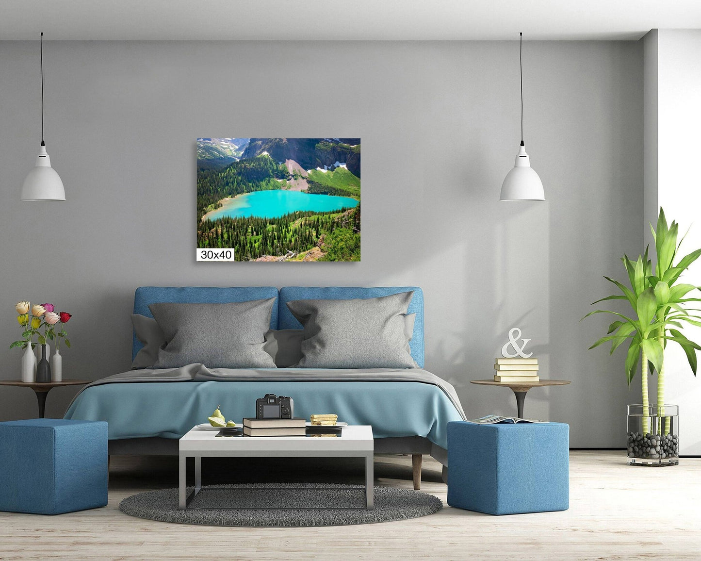 Grinnell Lake, Glacier National Park Landscape Print, Canvas Wall Art Prints, Wall Decor for Home,Living Room, Bedroom, Office - SandyDobbsFineArtPhotography